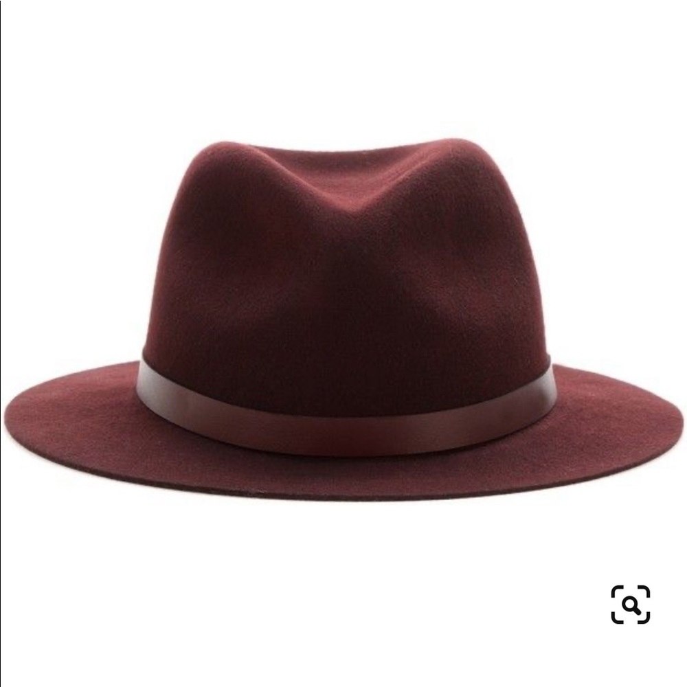 Rag and Bone Abbott Leather - Band Felt Fedora